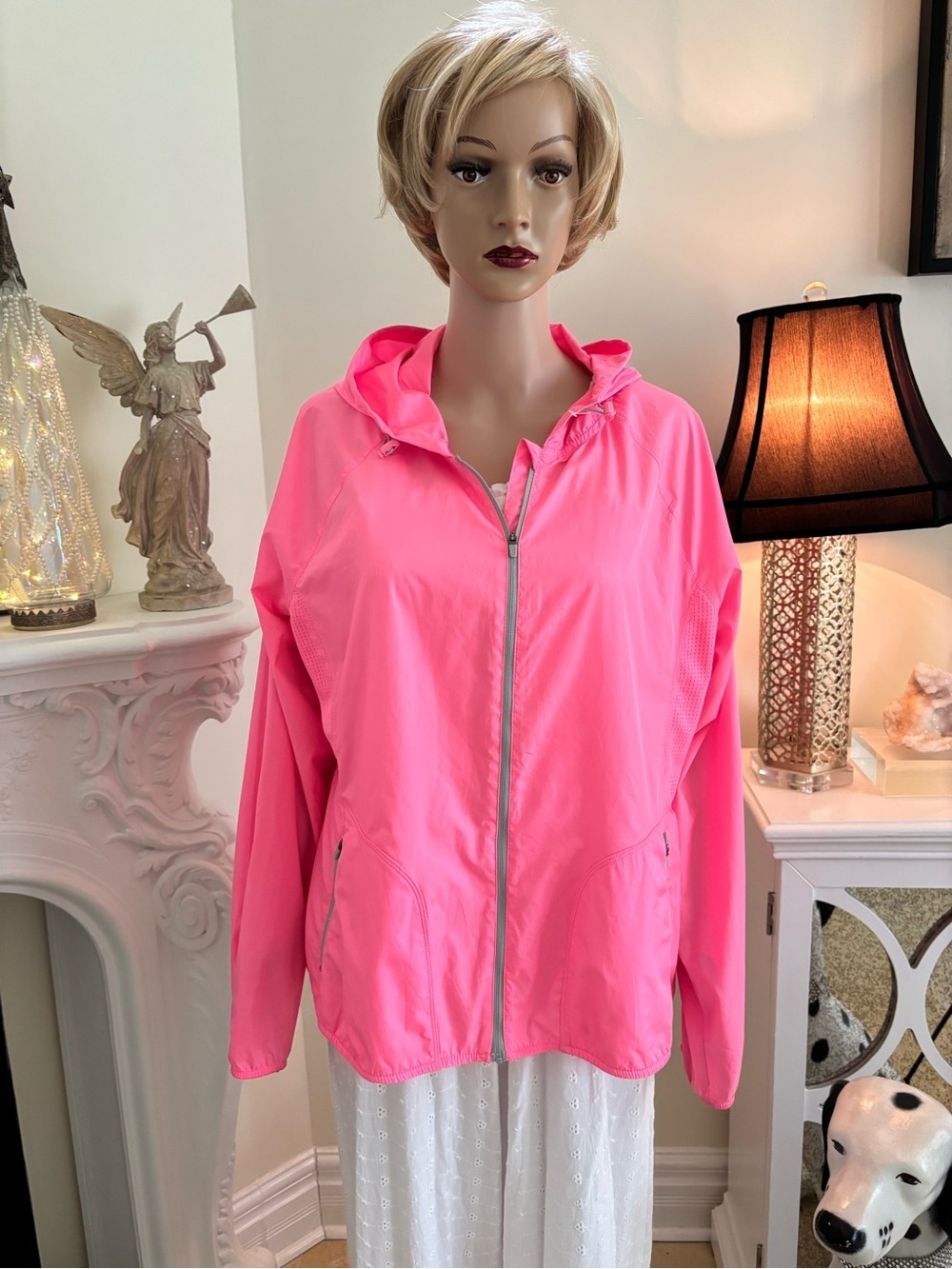 Danskin Hot Pink Hooded Zip-Up Utility Jacket - Picture 2 of 15